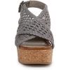 imageBlowfish Malibu Womens Andrea SandalDark Silver Metallic Fabric