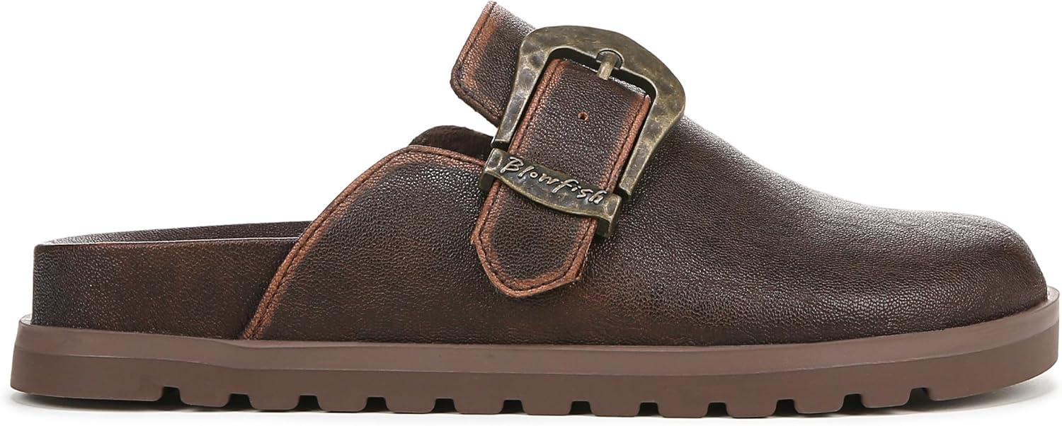 imageBlowfish Malibu Womens Sienna MuleBrown Distressed Faux Leather