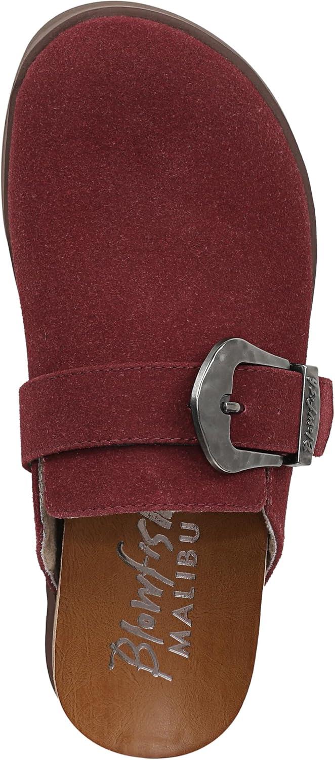 imageBlowfish Malibu Womens Sienna MuleBurgundy Faux Suede