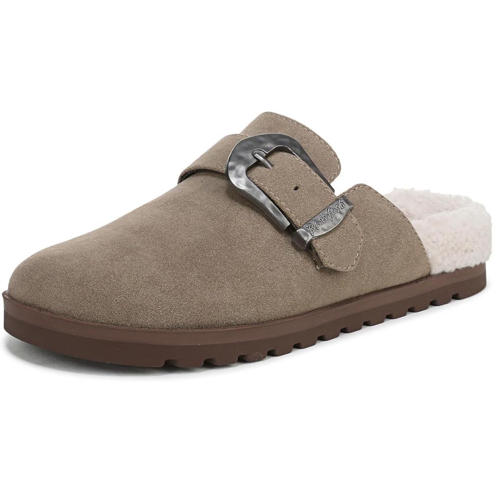 imageBlowfish Malibu Womens Sienna Cozy MuleTaupe Faux Suede