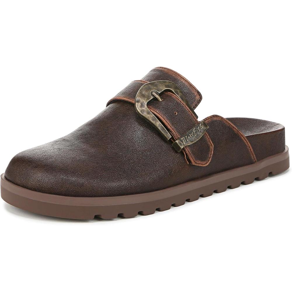 imageBlowfish Malibu Womens Sienna MuleBrown Distressed Faux Leather