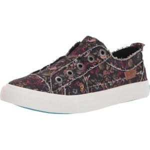 image:imageBlowfish Malibu Womens Play Slip On SneakerBlack Smashing Floral Canvas Print