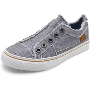 image:imageBlowfish Malibu Womens Play Slip On SneakerLight Grey Hipster Smoked Twill