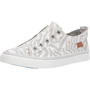 image:imageBlowfish Malibu Womens Play Slip On SneakerOff White Zebra Print Linen