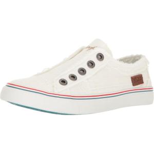 image:imageBlowfish Malibu Womens Play Slip On SneakerWhite Color Washed Cozumel Linen