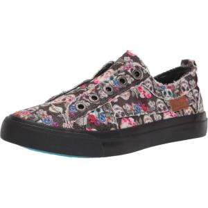image:imageBlowfish Malibu Womens Play Slip On SneakerCharcoal Sugar Skull Print
